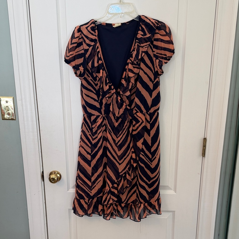 Needle & Thread Black and Tan Mini Dress